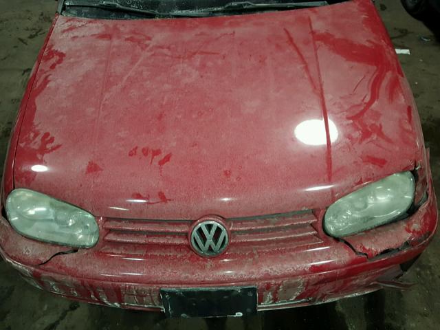 3VWDC21V11M816922 - 2001 VOLKSWAGEN CABRIO GLX RED photo 7