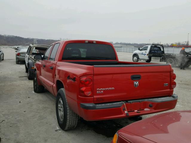 1D7HW48N86S689863 - 2006 DODGE DAKOTA QUA RED photo 3