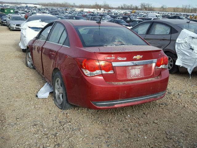 1G1PF5SC2C7102910 - 2012 CHEVROLET CRUZE LT RED photo 3