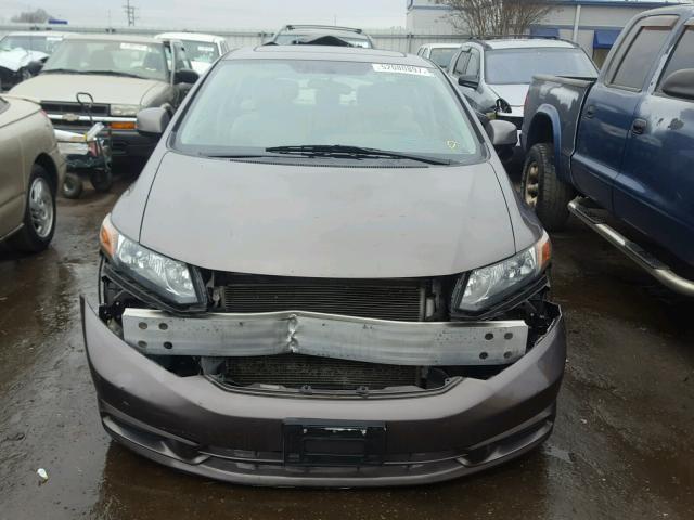 2HGFB2F84CH586586 - 2012 HONDA CIVIC EX ნაცრისფერი ფოტო 9
