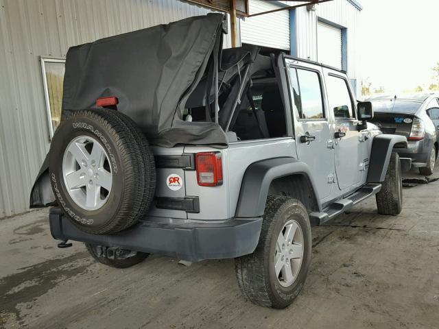 1C4BJWDG2FL510714 - 2015 JEEP WRANGLER U SILVER photo 4