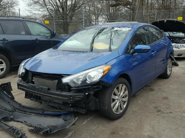 KNAFX4A60E5141013 - 2014 KIA FORTE LX BLUE photo 2