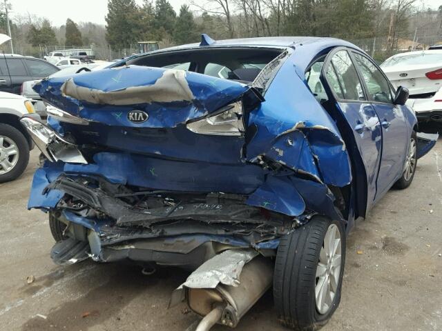 KNAFX4A60E5141013 - 2014 KIA FORTE LX BLUE photo 4