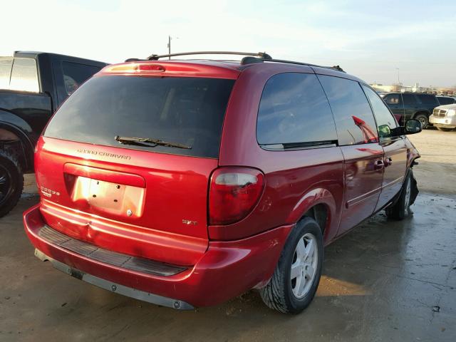 2D4GP44L96R616304 - 2006 DODGE GRAND CARA RED photo 4