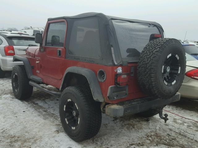 1J4FY19S6WP720460 - 1998 JEEP WRANGLER / RED photo 3