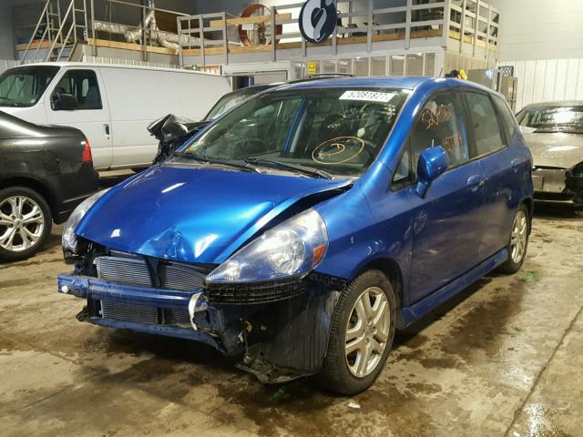 JHMGD37687S041522 - 2007 HONDA FIT S BLUE photo 2