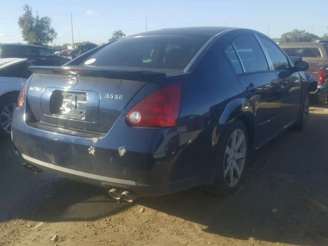 1N4BA41E07C861054 - 2007 NISSAN MAXIMA SE BLUE photo 4