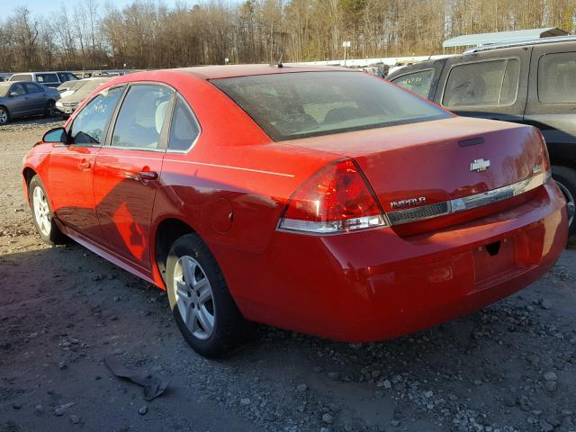 2G1WA5EK7A1137241 - 2010 CHEVROLET IMPALA LS RED photo 3