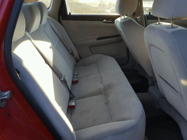 2G1WA5EK7A1137241 - 2010 CHEVROLET IMPALA LS RED photo 6