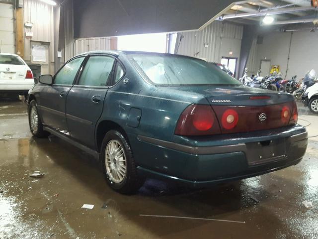 2G1WF52E719192497 - 2001 CHEVROLET IMPALA GREEN photo 3