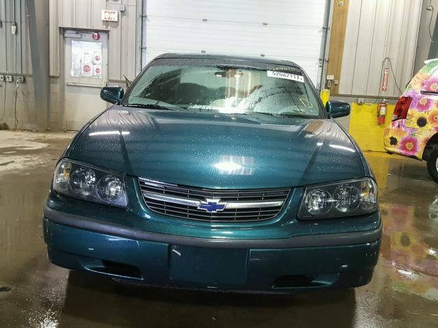 2G1WF52E719192497 - 2001 CHEVROLET IMPALA GREEN photo 9