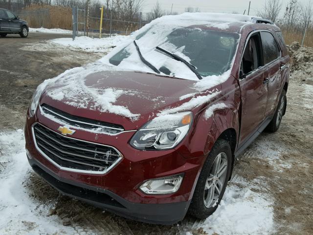 2GNALDEK0G1163282 - 2016 CHEVROLET EQUINOX LT MAROON photo 2