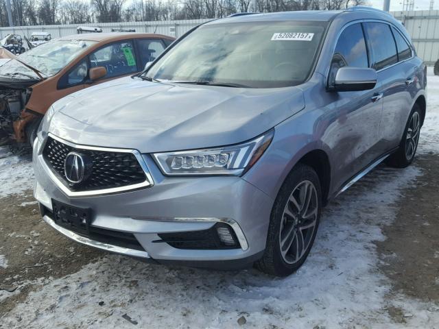 5FRYD3H84HB011193 - 2017 ACURA MDX ADVANC SILVER photo 2