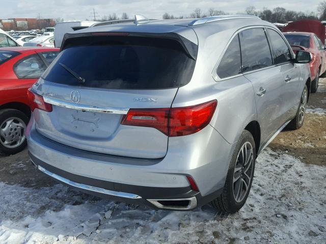 5FRYD3H84HB011193 - 2017 ACURA MDX ADVANC SILVER photo 4