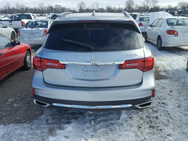 5FRYD3H84HB011193 - 2017 ACURA MDX ADVANC SILVER photo 9