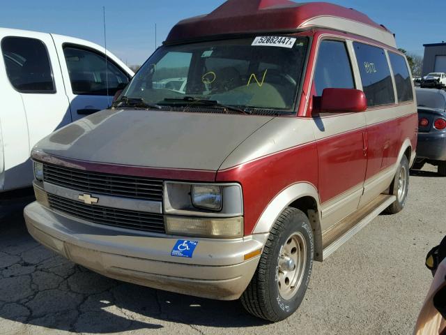 1GNDM19W7VB131366 - 1997 CHEVROLET ASTRO RED photo 2