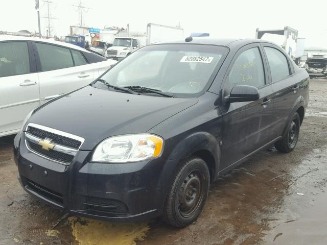 KL1TD56E89B640984 - 2009 CHEVROLET AVEO LS BLACK photo 2