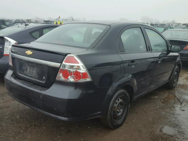 KL1TD56E89B640984 - 2009 CHEVROLET AVEO LS BLACK photo 4