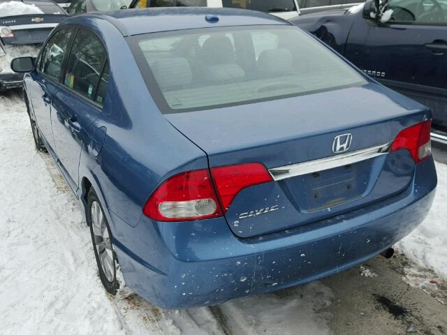 2HGFA16889H358919 - 2009 HONDA CIVIC EX ლურჯი ფოტო 3
