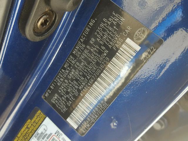 4T1BE46K77U036759 - 2007 TOYOTA CAMRY NEW BLUE photo 13