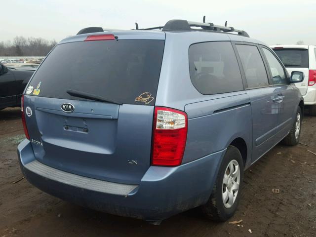 KNDMB233366077402 - 2006 KIA SEDONA EX BLUE photo 4