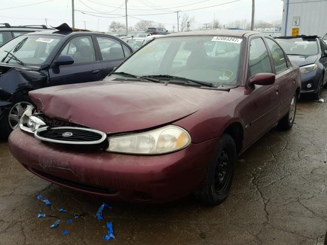 1FAFP6531WK225560 - 1998 FORD CONTOUR BA MAROON photo 2