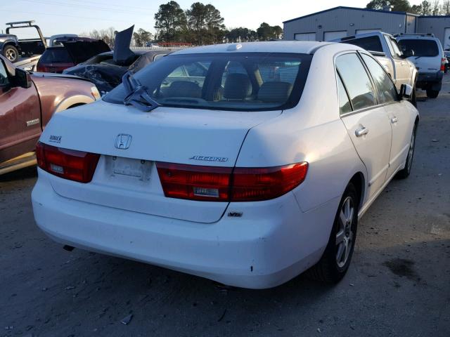 1HGCM66525A005582 - 2005 HONDA ACCORD EX WHITE photo 4