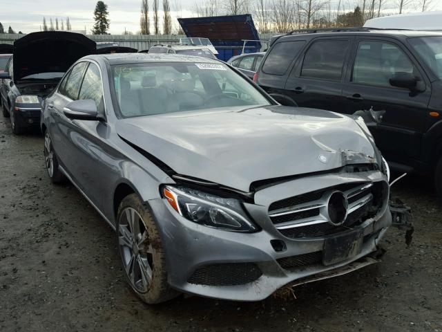 55SWF4KB3FU027409 - 2015 MERCEDES-BENZ C 300 4MAT GRAY photo 1