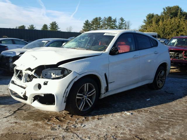 5UXKU2C50F0N77876 - 2015 BMW X6 XDRIVE3 WHITE photo 2