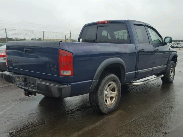 1D7HU18N93S183362 - 2003 DODGE RAM 1500 S BLUE photo 4