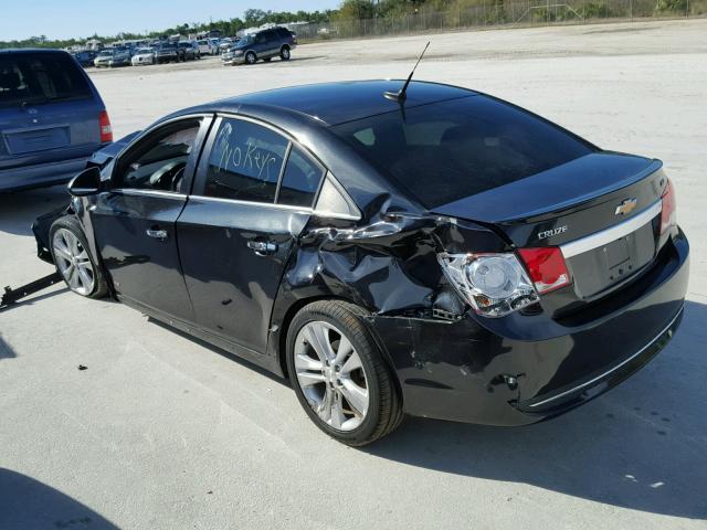 1G1PG5SB3D7308727 - 2013 CHEVROLET CRUZE LTZ BLACK photo 3