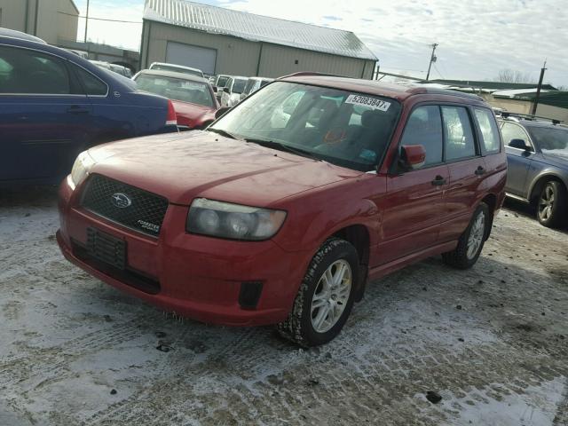 JF1SG66658H702918 - 2008 SUBARU FORESTER S RED photo 2