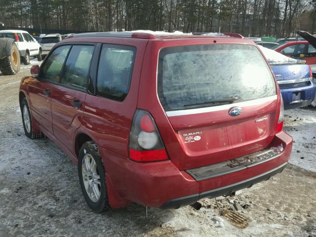 JF1SG66658H702918 - 2008 SUBARU FORESTER S RED photo 3