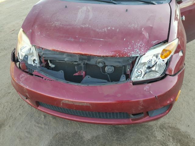 JTKKT604860134164 - 2006 TOYOTA SCION XA RED photo 7