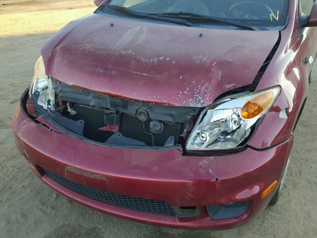 JTKKT604860134164 - 2006 TOYOTA SCION XA RED photo 9