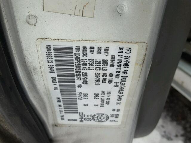 1D4GP25RX5B200377 - 2005 DODGE CARAVAN SE GRAY photo 10