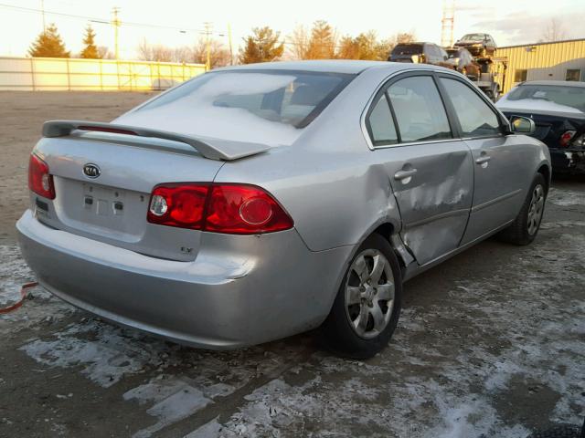 KNAGE123775155250 - 2007 KIA OPTIMA LX SILVER photo 4