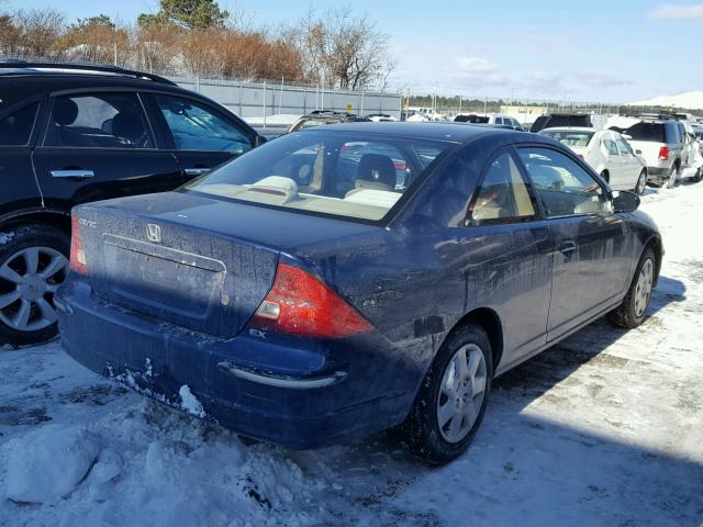 1HGEM22911L092853 - 2001 HONDA CIVIC SI BLUE photo 4