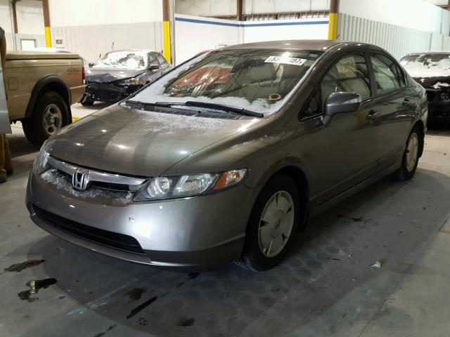 JHMFA36237S000606 - 2007 HONDA CIVIC HYBR GRAY photo 2