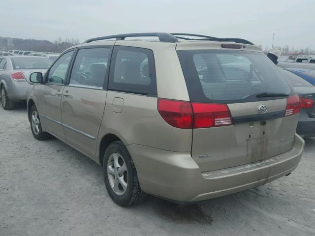 5TDZA23C04S203205 - 2004 TOYOTA SIENNA CE TAN photo 3