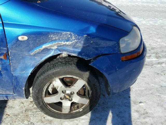 KL1TD66606B517982 - 2006 CHEVROLET AVEO BASE BLUE photo 9