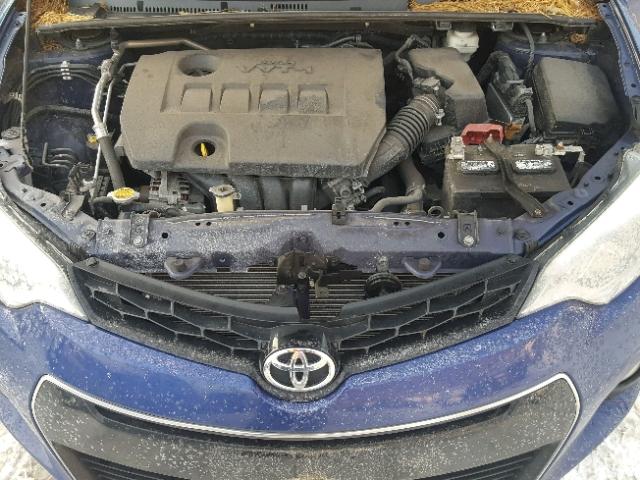 2T1BURHE2EC125046 - 2014 TOYOTA COROLLA L BLUE photo 7