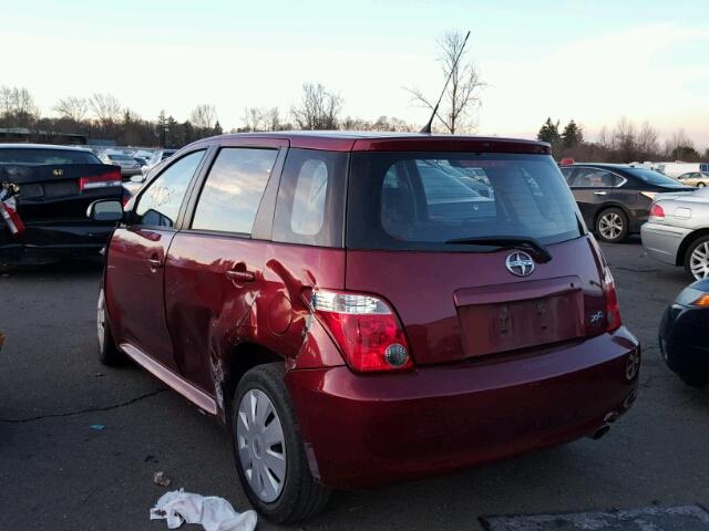 JTKKT624060137797 - 2006 TOYOTA SCION XA MAROON photo 3