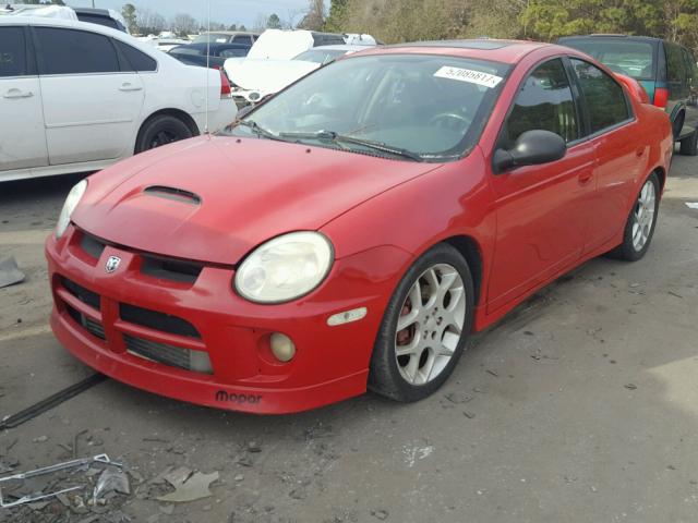 1B3ES66S24D531633 - 2004 DODGE NEON SRT-4 RED photo 2