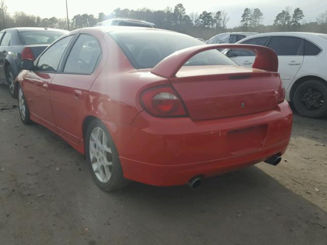 1B3ES66S24D531633 - 2004 DODGE NEON SRT-4 RED photo 3