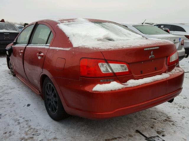 4A32B2FF8AE012280 - 2010 MITSUBISHI GALANT FE RED photo 3