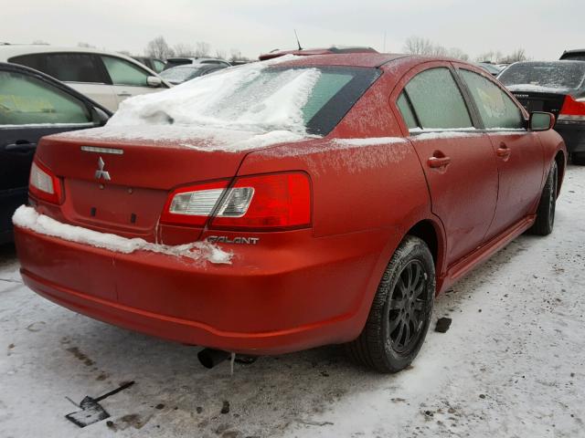 4A32B2FF8AE012280 - 2010 MITSUBISHI GALANT FE RED photo 4