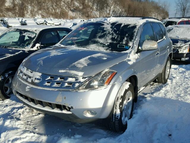 JN8AZ08W45W401398 - 2005 NISSAN MURANO SL SILVER photo 2