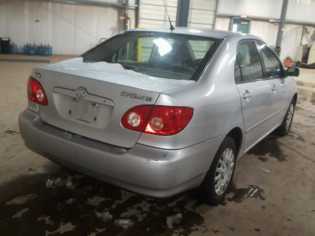 JTDBR32E770124396 - 2007 TOYOTA COROLLA CE SILVER photo 4