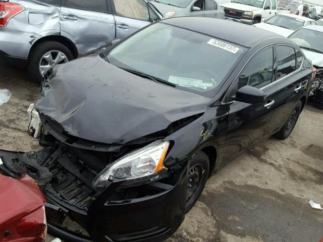 3N1AB7AP0EY200086 - 2014 NISSAN SENTRA S BLACK photo 2